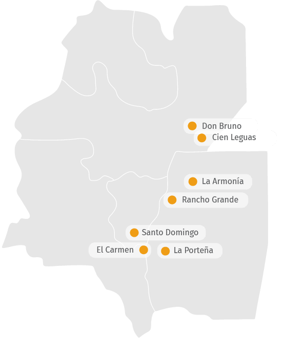 Mapa de nuestros establecimientos ganaderos